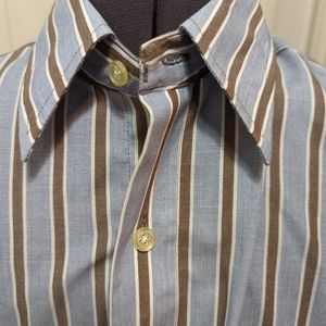 👍VanHeusen Studio Men's Dress Shirt Wrinkle Free Long sleeve S size